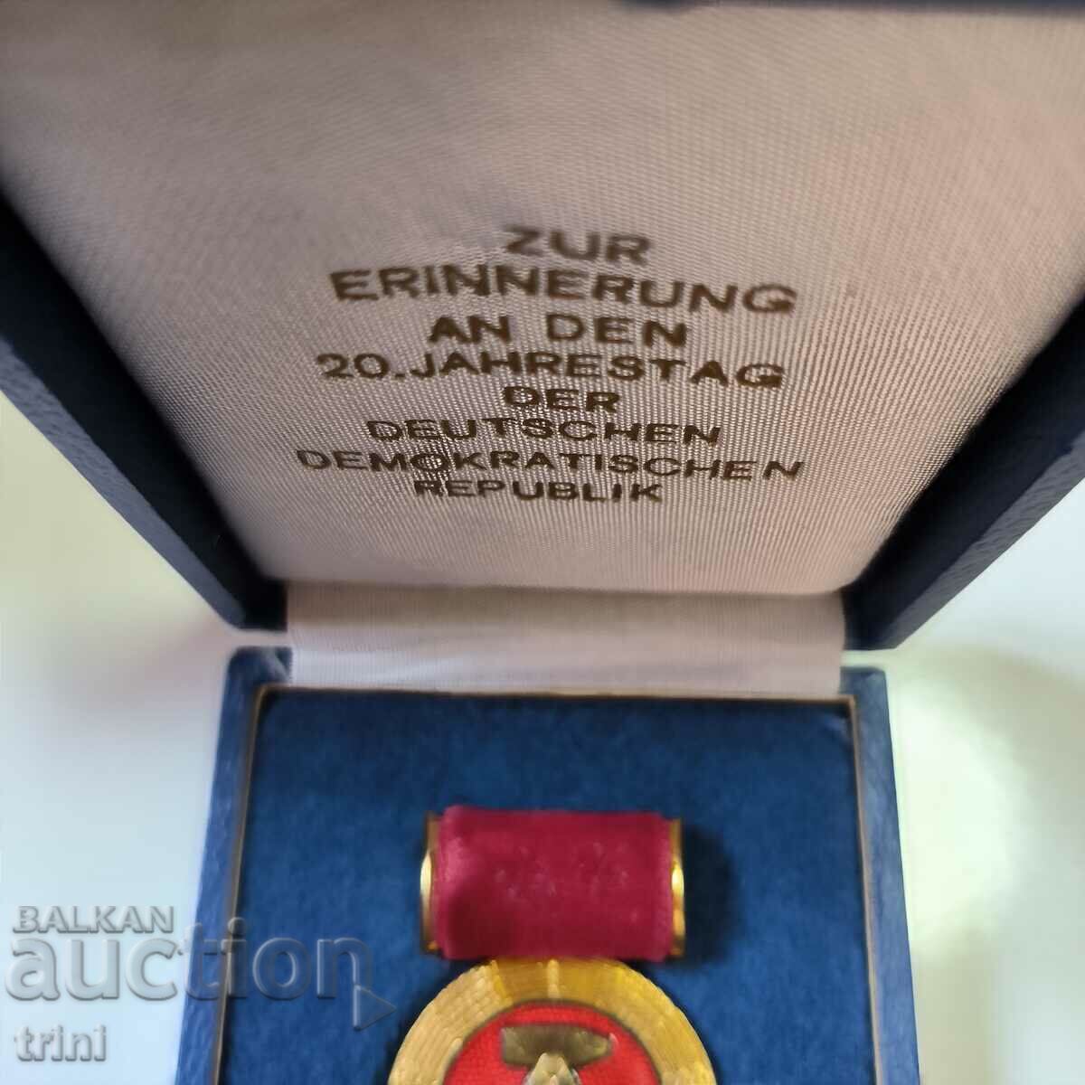 GDR 20th Anniversary Medal Ribbon: red with price 150.00 BGN | € 76.69 GDR 20th Anniversary Medal Ribbon: red with price 150.00 BGN | € 76.69