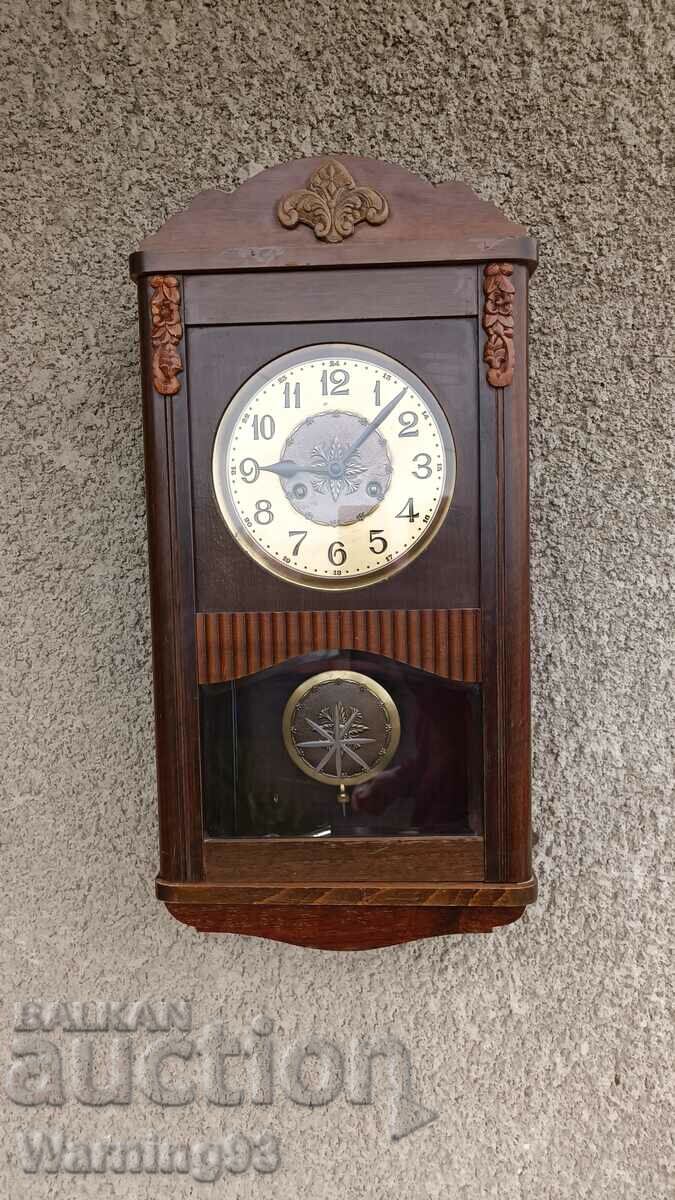 Παλαιό γερμανικό ρολόι τοίχου - Junghans - Αντίκα - 1950