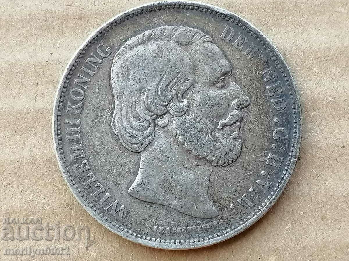 Coin 2/5 guilders 1872 K-tvo Netherlands silver 945/1000 - 7 Coin 2/5 guilders 1872 K-tvo Netherlands silver 945/1000 - 7