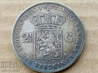 Coin 2/5 guilders 1872 K-tvo Netherlands silver 945/1000