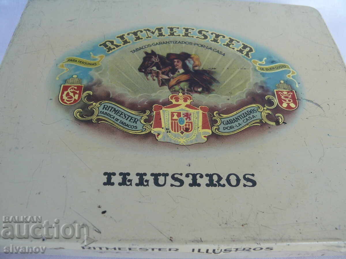 Auction  Interesting old metal cigar box #1981