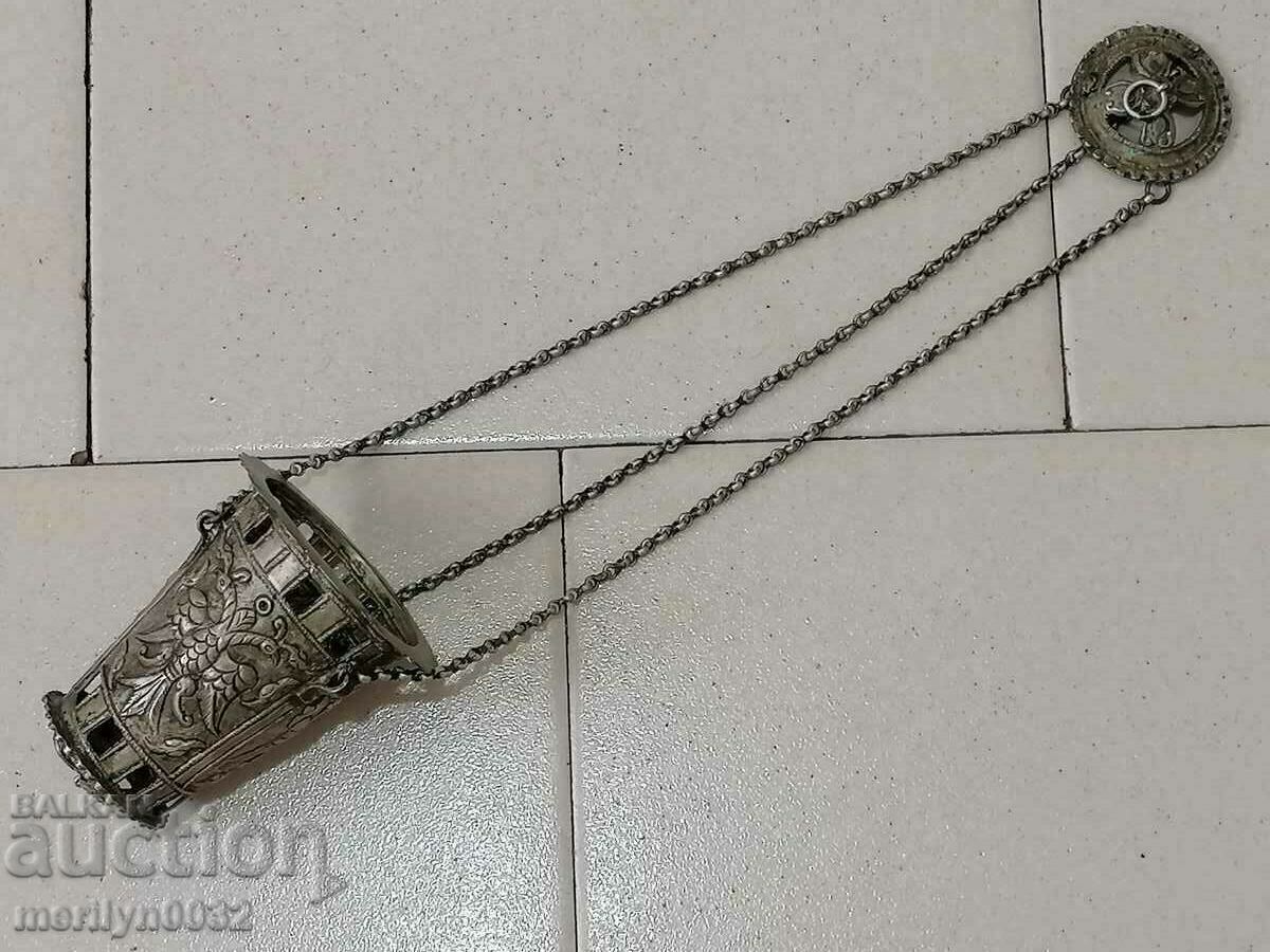 Revival silver home lamp double-headed eagle cross with price 705.00 BGN | € 360.46 Revival silver home lamp double-headed eagle cross with price 705.00 BGN | € 360.46