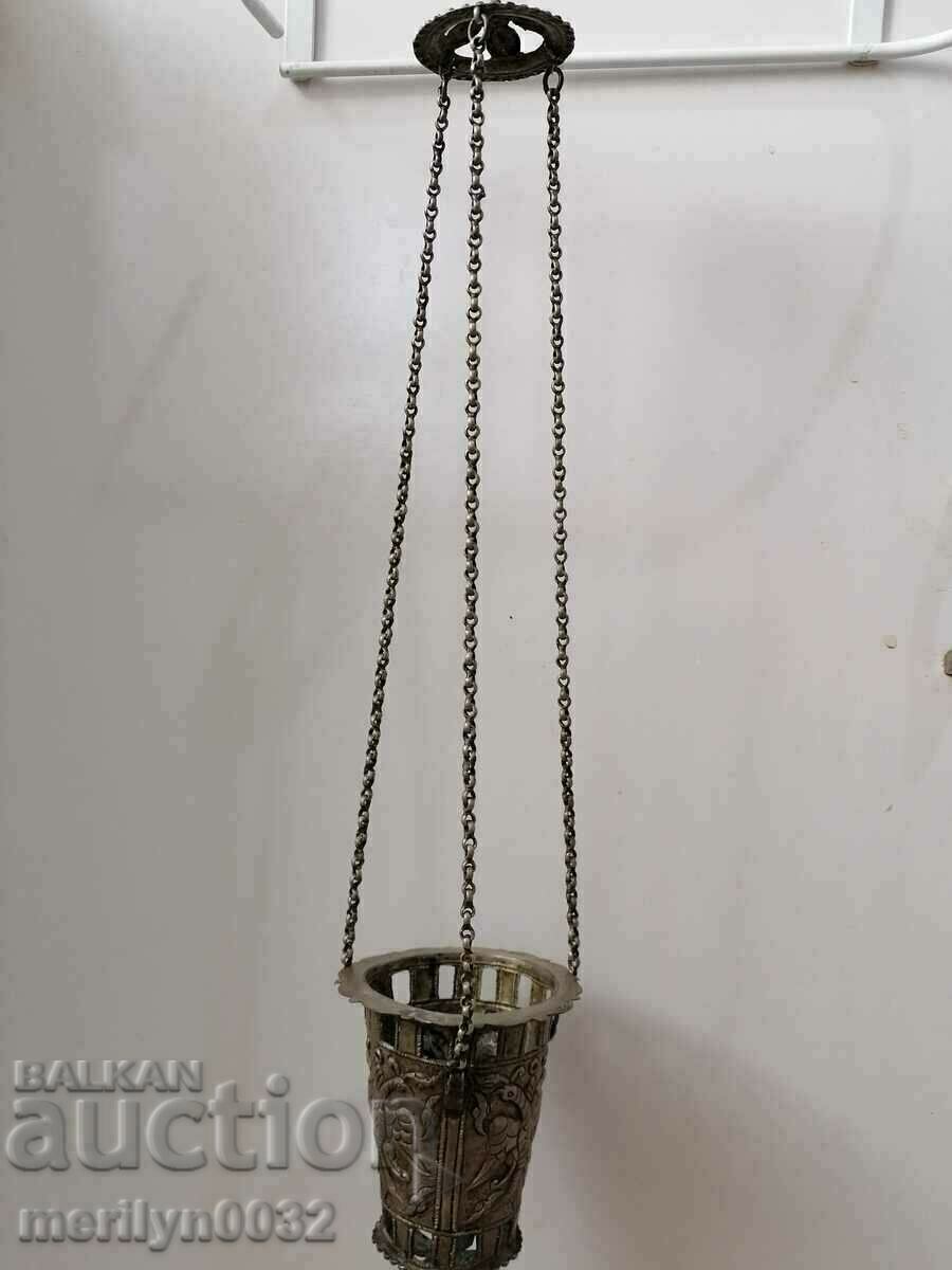 Auction Revival silver home lamp double-headed eagle cross Auction Revival silver home lamp double-headed eagle cross