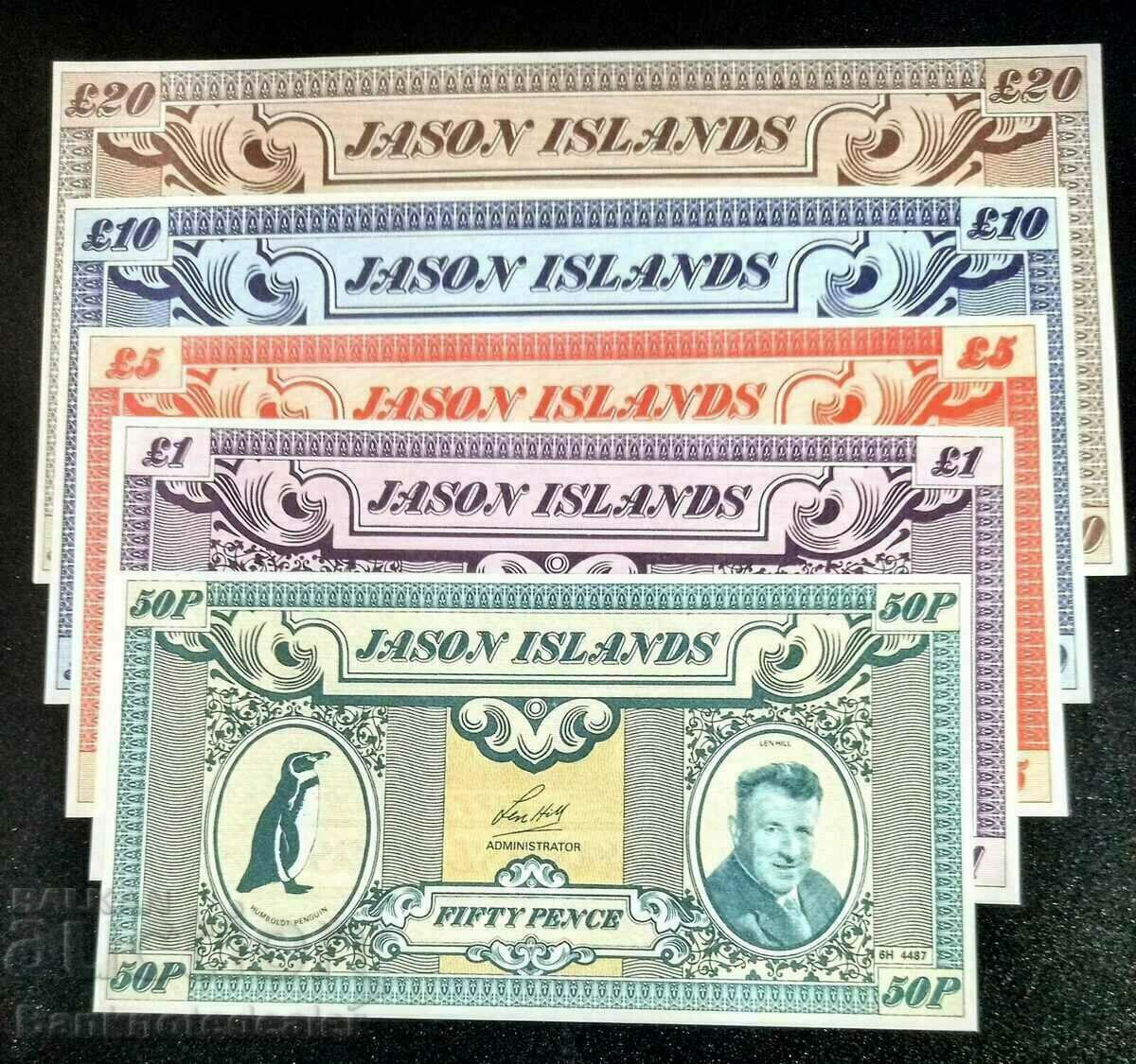 Jason Islands 50 P 1 5 10 20 Pounds 1979 Complete Set