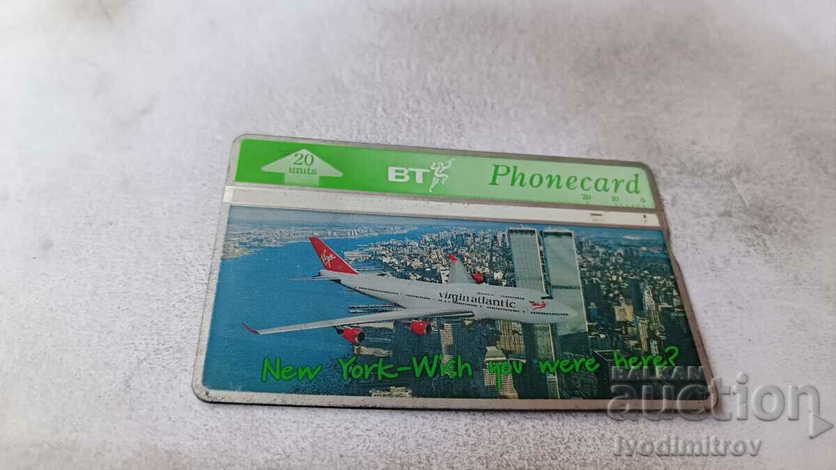 Κάρτα ήχου British Telecom 20 μονάδες Virgin Atlantic