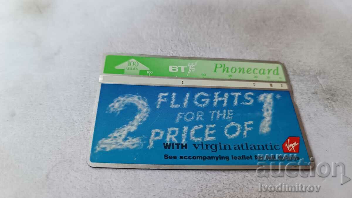 Soundcard British Telecom 2 Flights for the Price 1