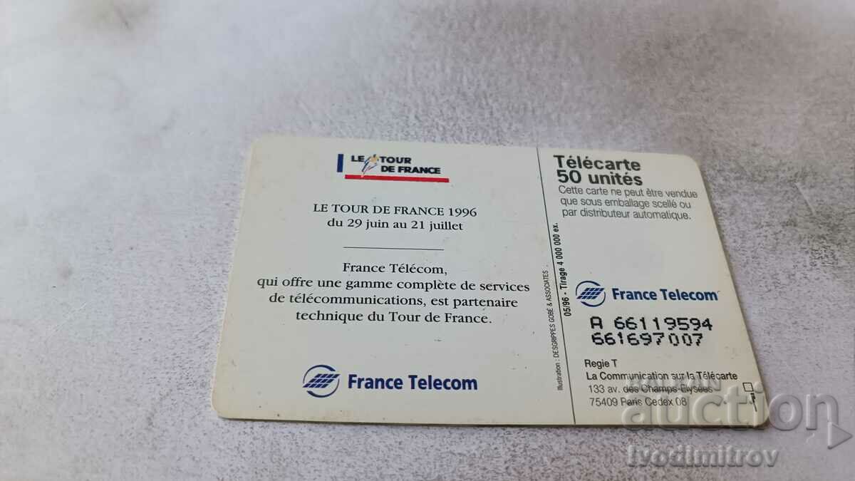 FRANCE TELECOM 50 Units Le Tour de France phono card