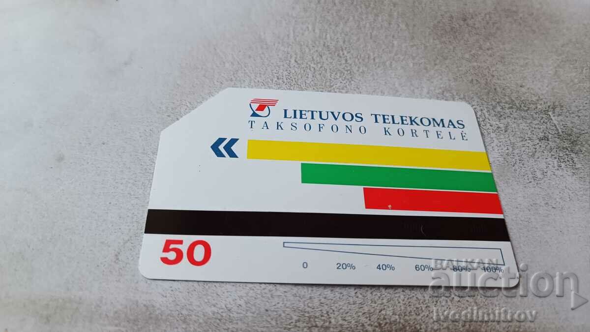 Phonocard Lietuvos Telekomas Rubikon cu preț 0.85 BGN | € 0.43
