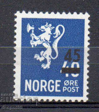 1949. Норвегия. Лъв - надпечатка.