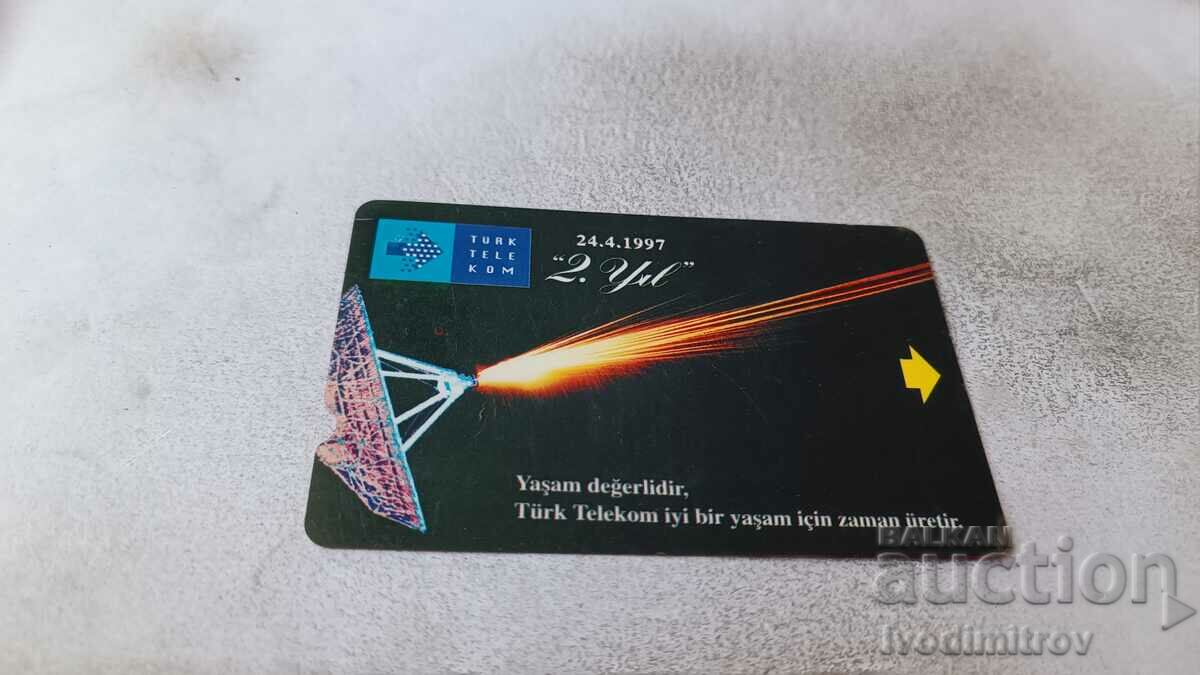 Phonocard Turk Telekom Yasam Degerlidir 24.4.1997