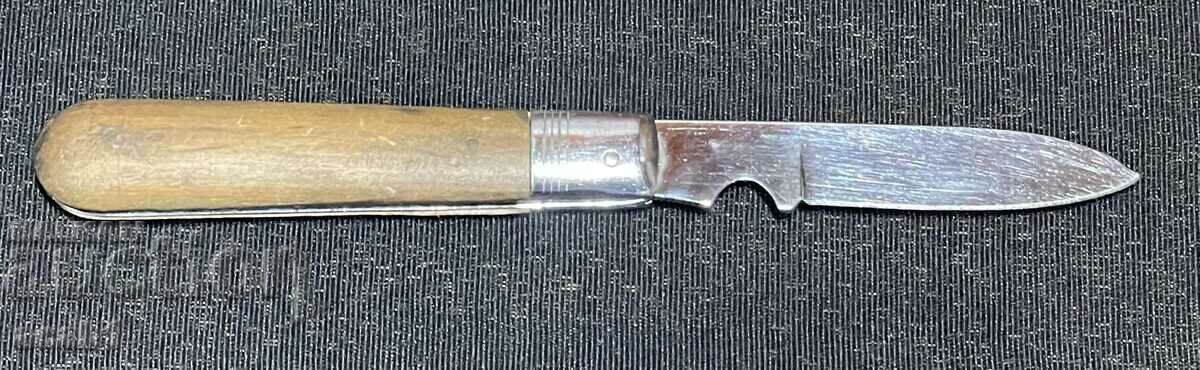 Pocket knife wooden handle