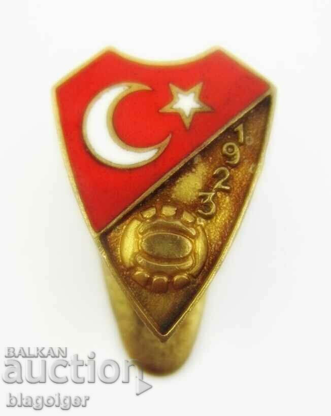 Veche Insigna de Fotbal-Federația Turcă de Fotbal-Buttonella-Em