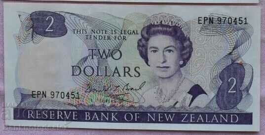 Noua Zeelandă 2 dolari 1981 Pick 170c Ref 0451