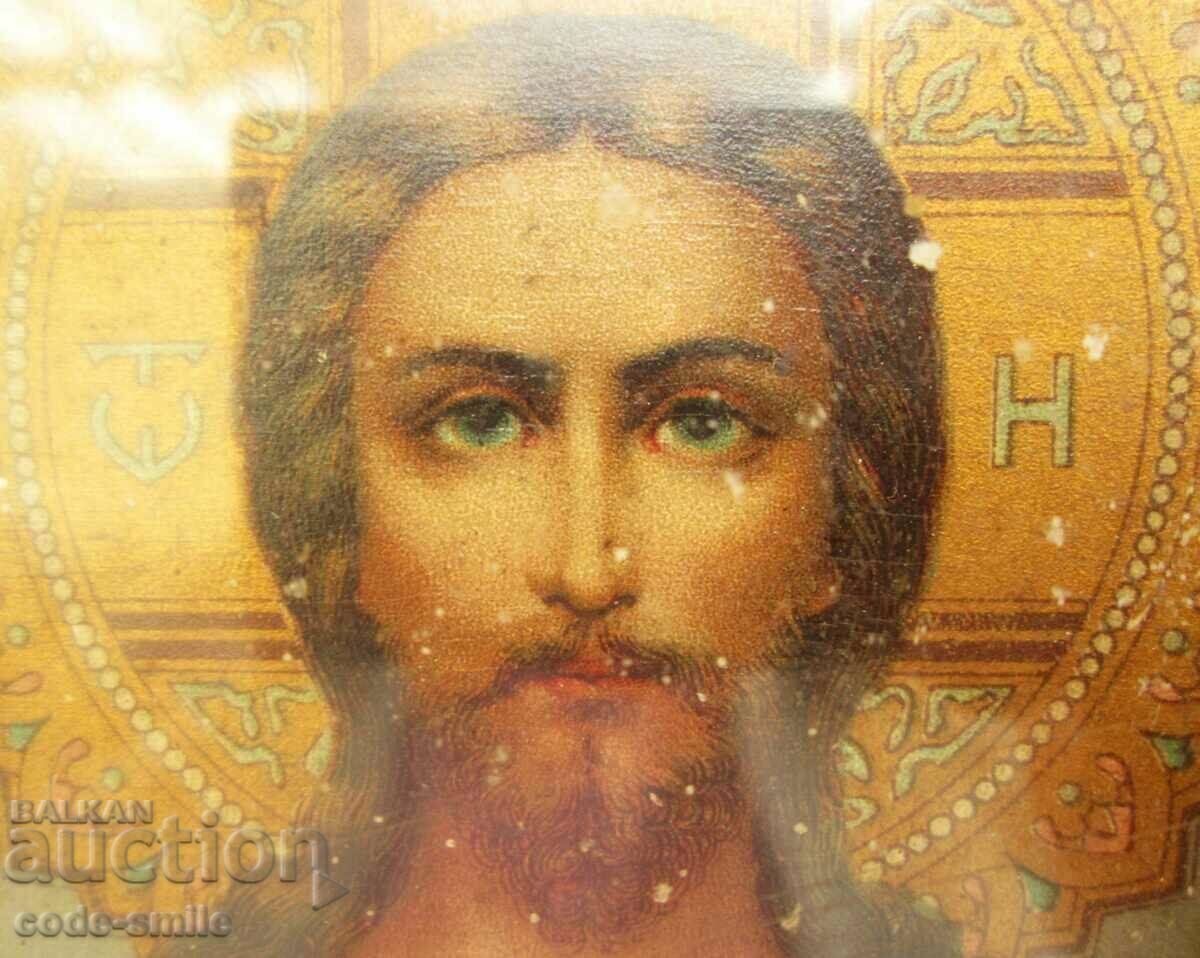 Old Tsarist Russian icon Jesus Christ lithography 19th century - 5 Old Tsarist Russian icon Jesus Christ lithography 19th century - 5