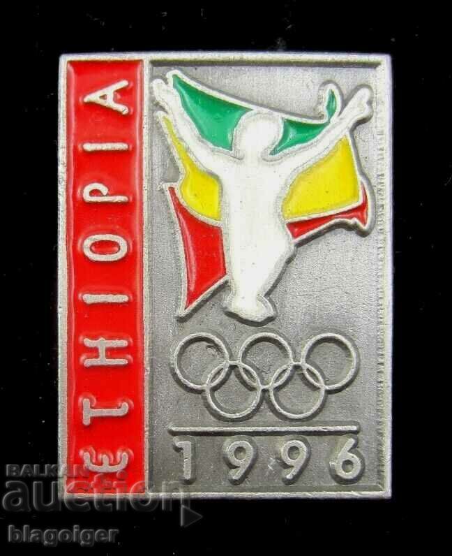 INSIGNA OLIMPICĂ-COMITETUL OLIMPIC ETIOPIAN-1996