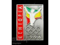 OLYMPIC BADGE-ETHIOPIAN OLYMPIC COMMITTEE-1996