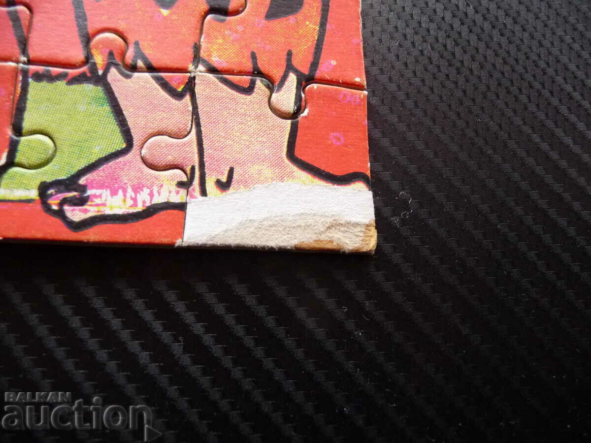 Auction  Old puzzle 20 pieces Fred Flintstone Barney Rubble animated film