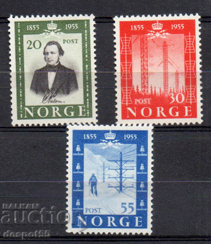 1954 Норвегия. 100-годишнина на норвежката телеграфна служба