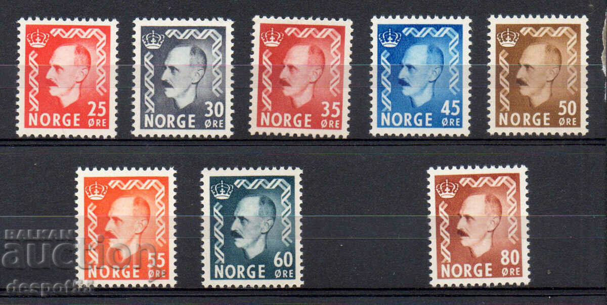 1950-51. Норвегия. Крал Хокон VII. Ново издание.