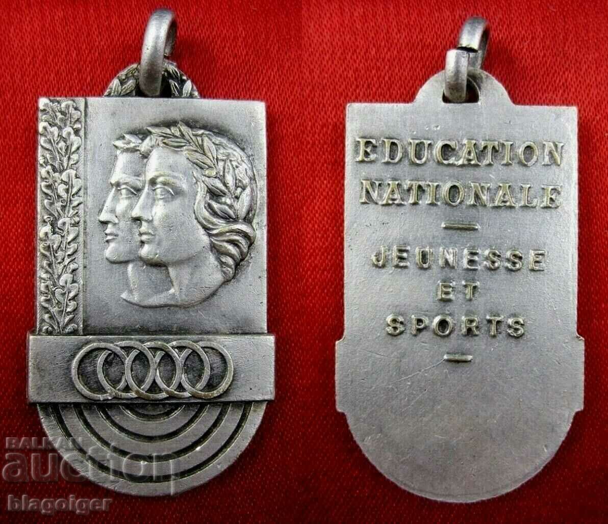 Παλαιό μετάλλιο-Υπουργείο Αθλητισμού της Γαλλίας