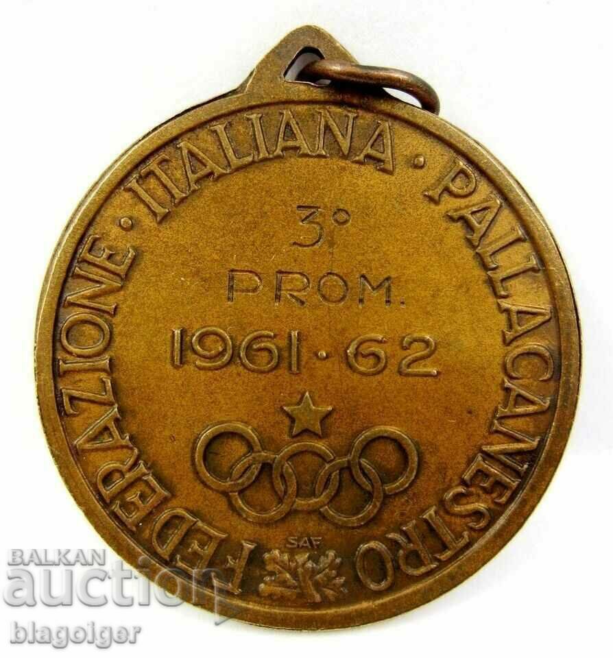 Delivery of Medal-Italian Cup-Basketball-1962-Original Delivery of Medal-Italian Cup-Basketball-1962-Original