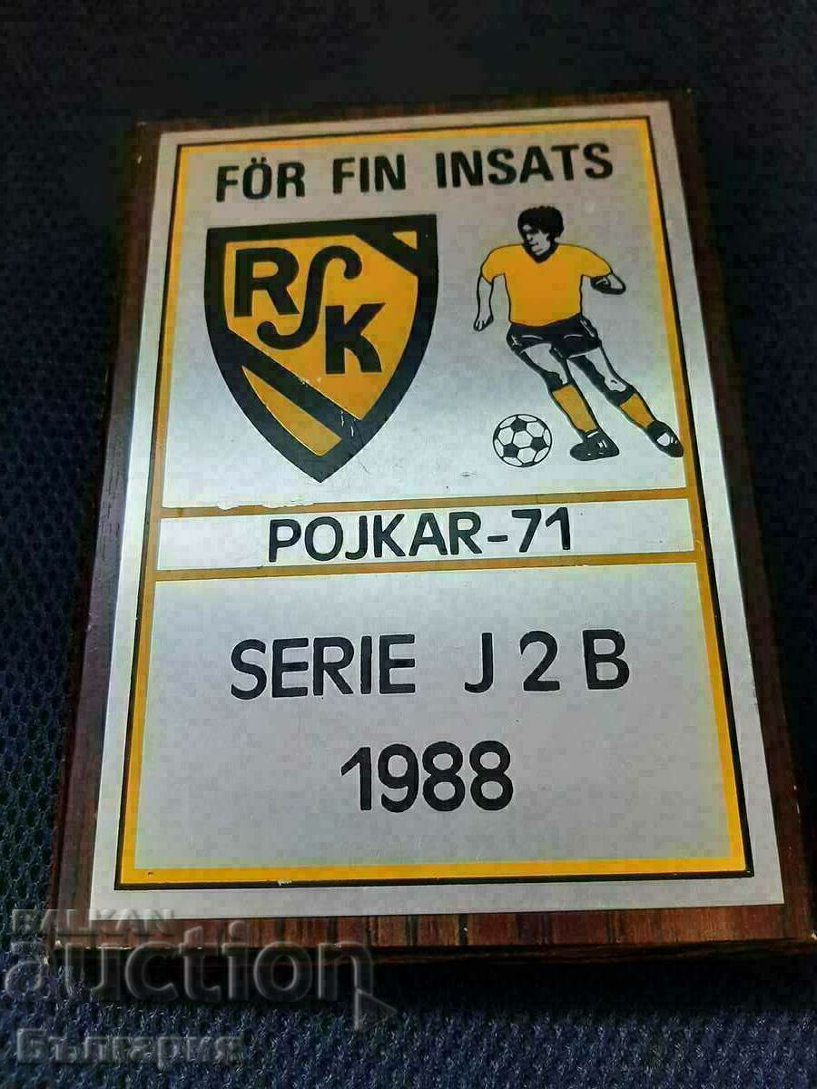 Placă veche de fotbal