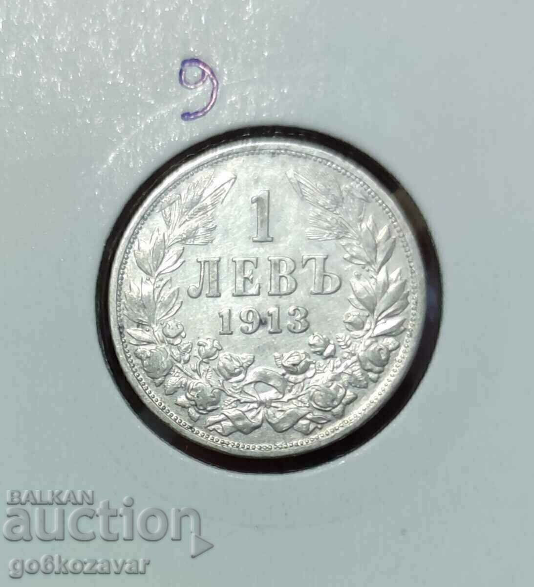 Bulgaria 1 lev 1913 silver. Bulgaria 1 lev 1913 silver.