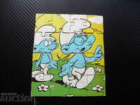 Old puzzle 16 pieces The Smurfs Multiwizard village Disney boy