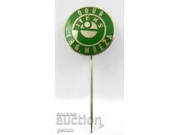 Old Latvian badge - green enamel