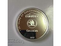 Placa placata cu argint 25 de ani Euratek - Seria limitata ŠKODA
