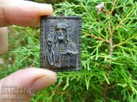 Old small bronze icon of Jesus Christ