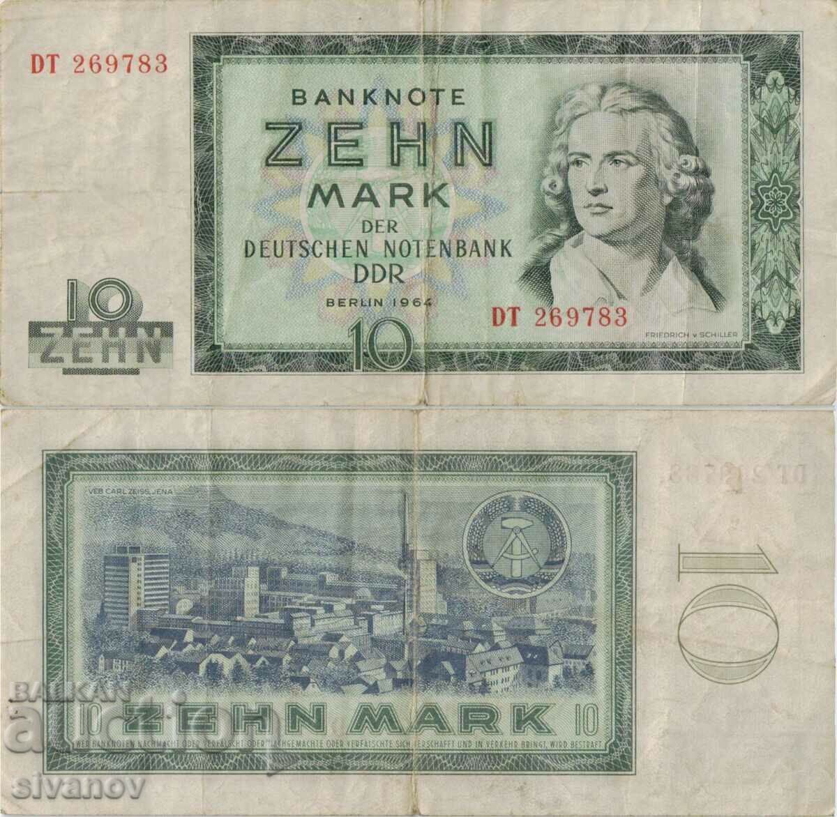 Германия ГДР 10 Марки 1964 година #5080