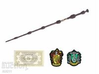 Магическа пръчка на Дъмбълдор + Билет + нашивки Хари Потър
