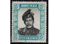 GB/Brunei-Протекторат-1952-Султан Омар,клеймо