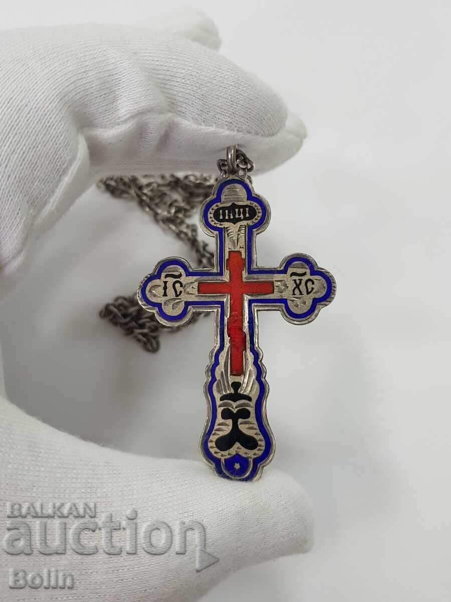 Cruce masculină din argint imperială rusă foarte rară, dovada 84, secolul al XIX-lea. cu preț 1600.00 BGN | € 818.07