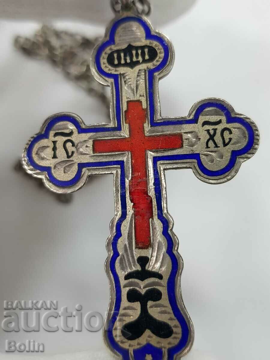 Cruce masculină din argint imperială rusă foarte rară, dovada 84, secolul al XIX-lea. - 6