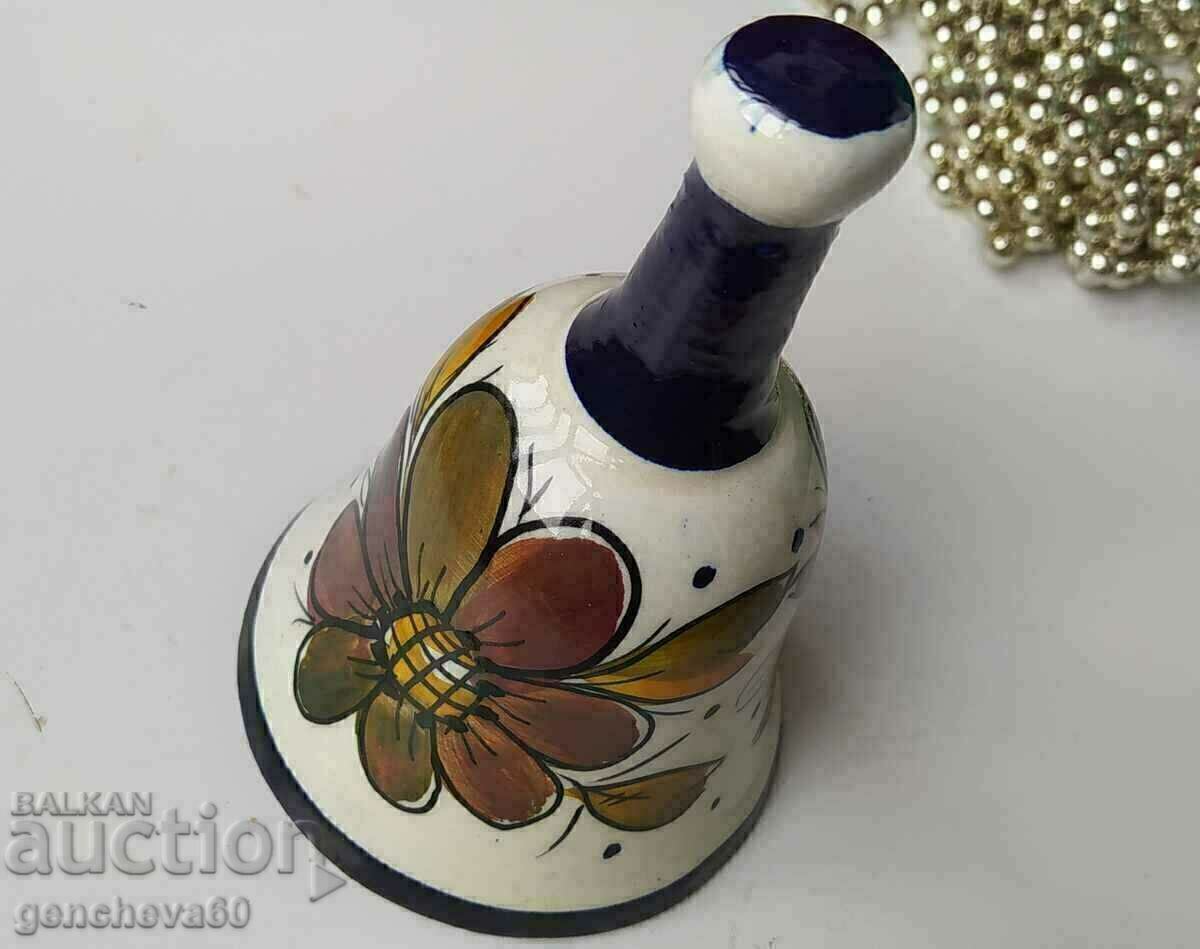 Clopot vechi din ceramică pictat, clopot - 5