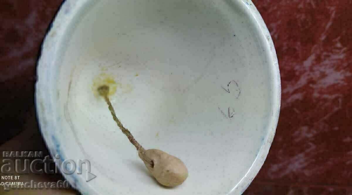 Clopot vechi din ceramică pictat, clopot - 6
