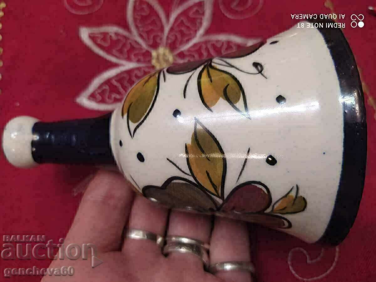 Clopot vechi din ceramică pictat, clopot - 7