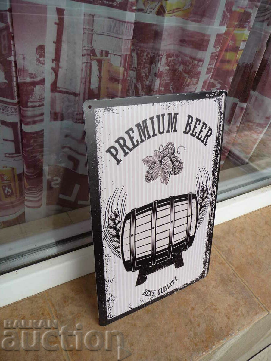 Semn metalic bere publicitar butoi bar de bere Bere premium cu preț 18.00 BGN | € 9.20