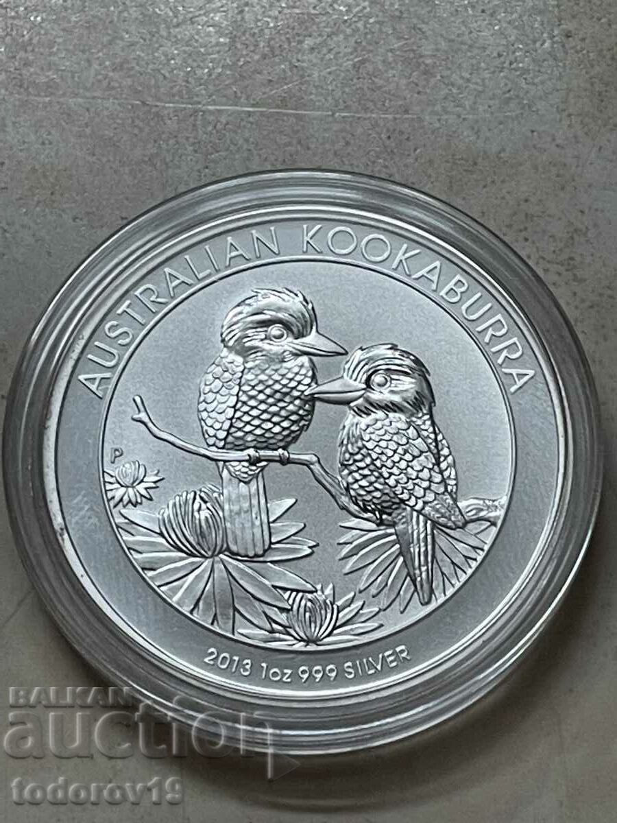 Аукцион 1 oz Сребро Австралийска КУКАБУРА 2013 Аукцион 1 oz Сребро Австралийска КУКАБУРА 2013