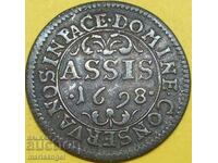 Швейцария 1 Ассис 1698 кантон Базел сребро - рядка