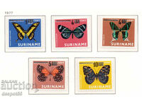 1977. Suriname. The series "Butterflies" from 1972 with an additional charge.