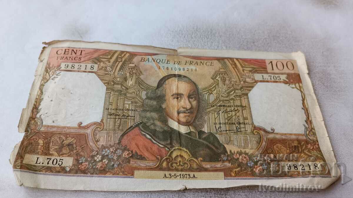 Франция 100 франка 1973