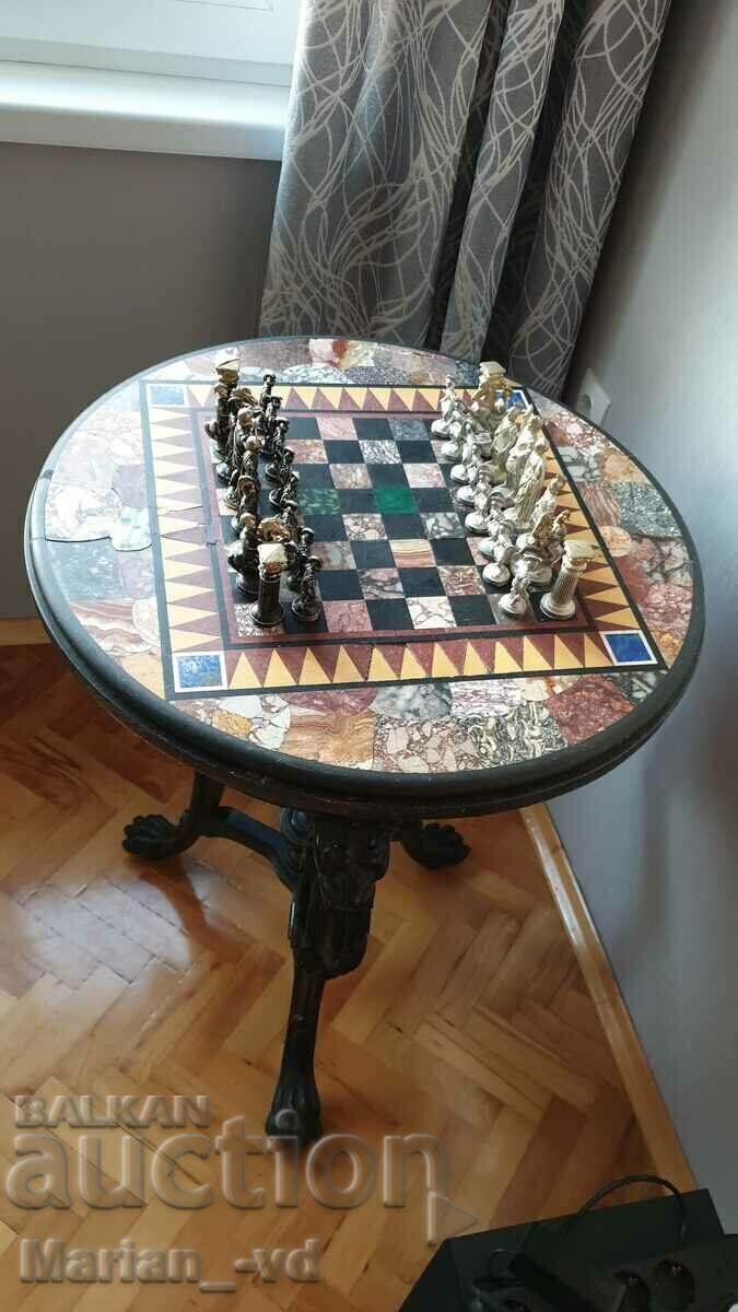 Old Victorian marble chess table 19th century with price € 1789.52 | 3500.00 BGN Old Victorian marble chess table 19th century with price € 1789.52 | 3500.00 BGN