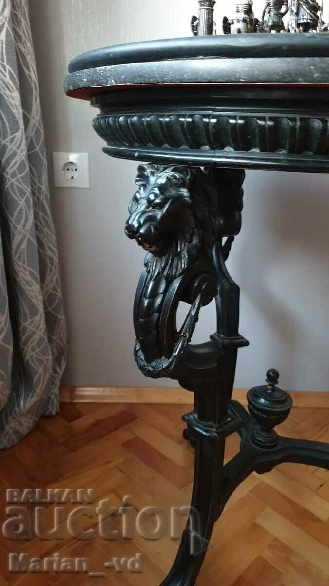 Аукцион Стара викторианска мраморна маса за шах 19век