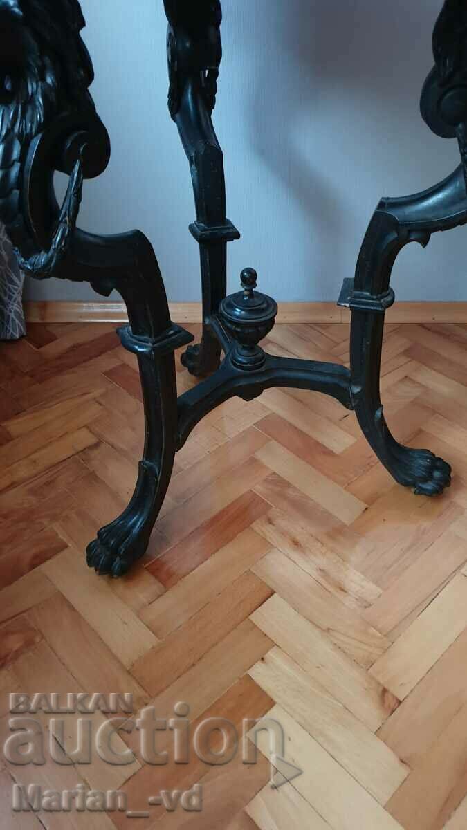 Доставка на Стара викторианска мраморна маса за шах 19век