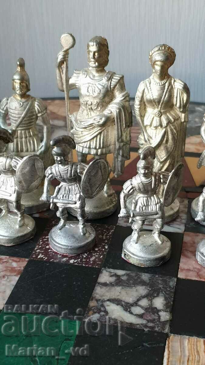 Old Victorian marble chess table 19th century - 7 Old Victorian marble chess table 19th century - 7