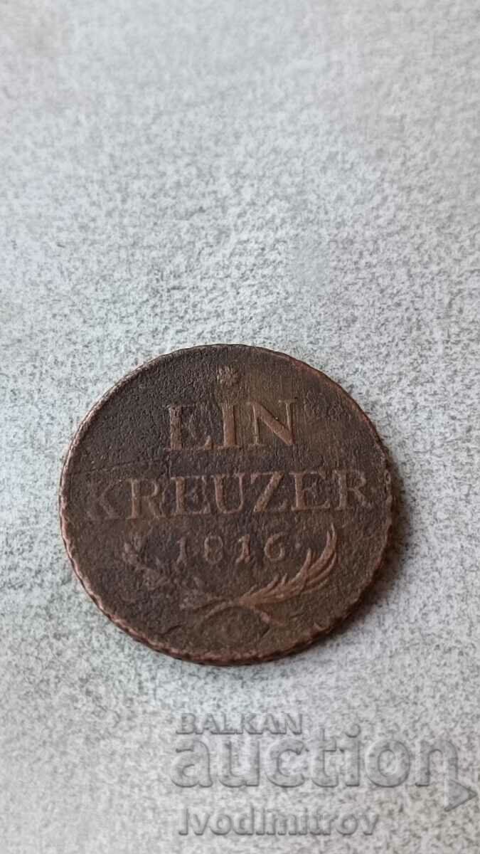 Austria 1 Kreuzer 1816