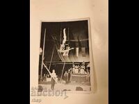 Bulgarian circus of the 60s, acrobats, old photo